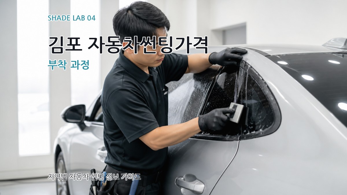 김포 자동차썬팅가격 부착 과정