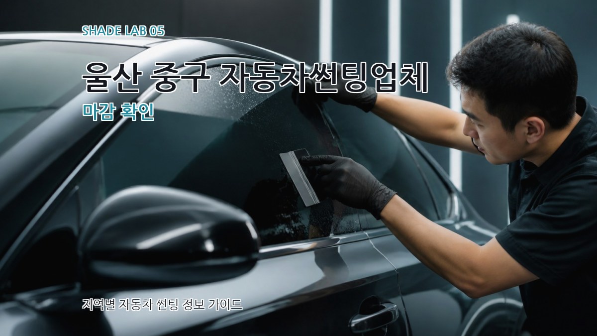 울산 중구 자동차썬팅업체 마감 확인