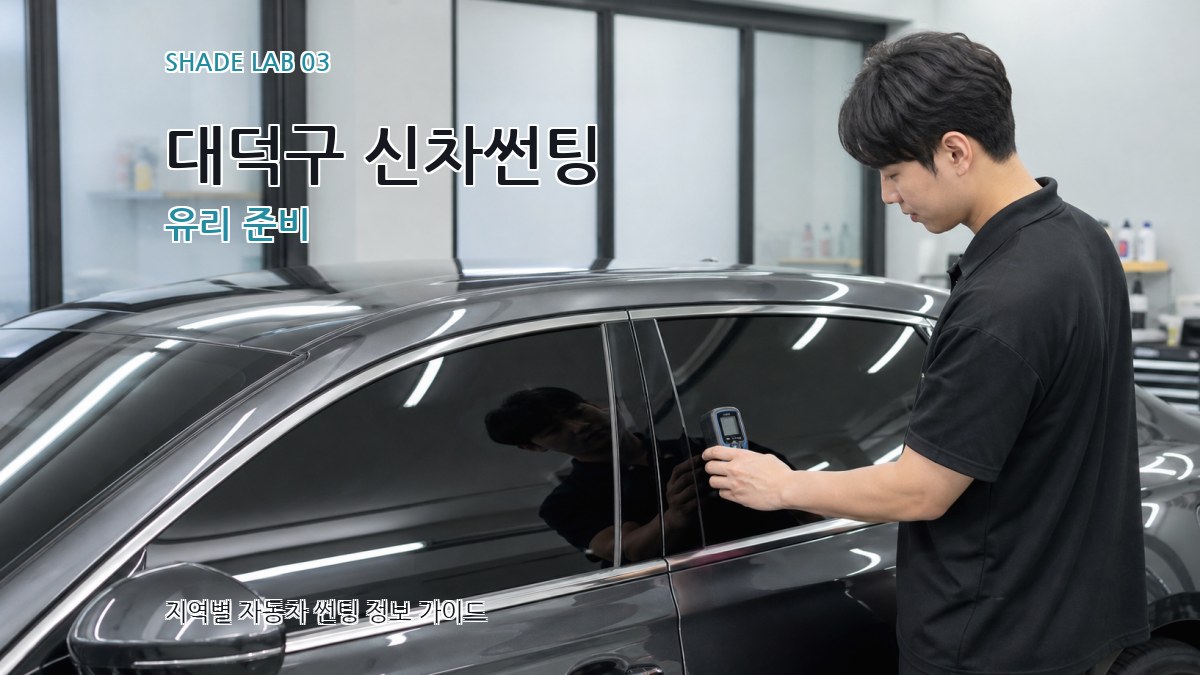 대덕구 신차썬팅 유리 준비