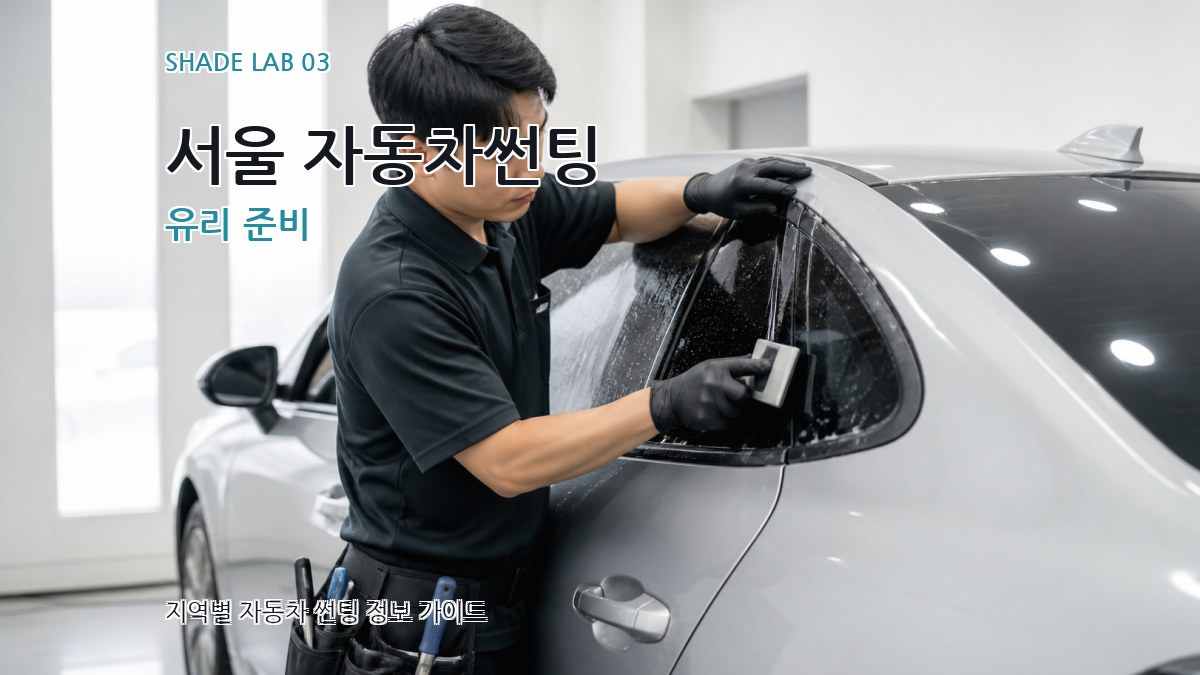 서울 자동차썬팅 유리 준비