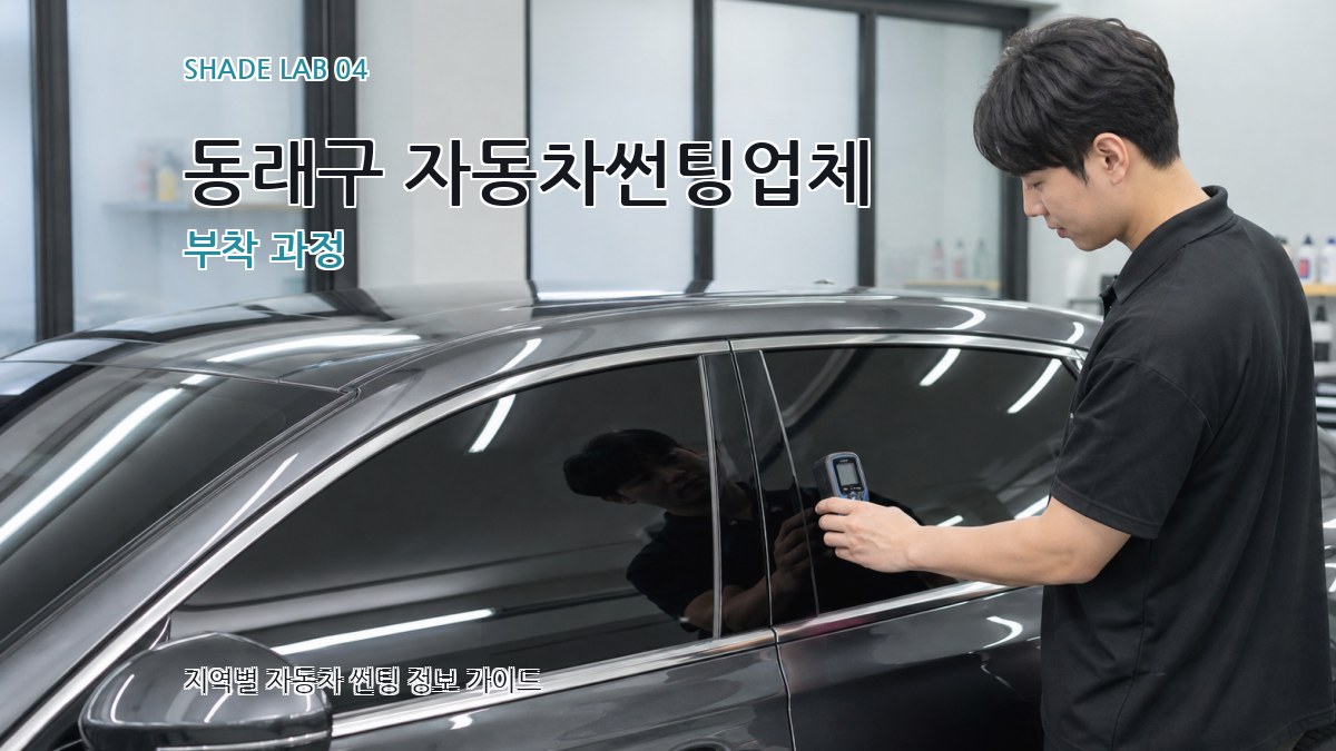 동래구 자동차썬팅업체 부착 과정