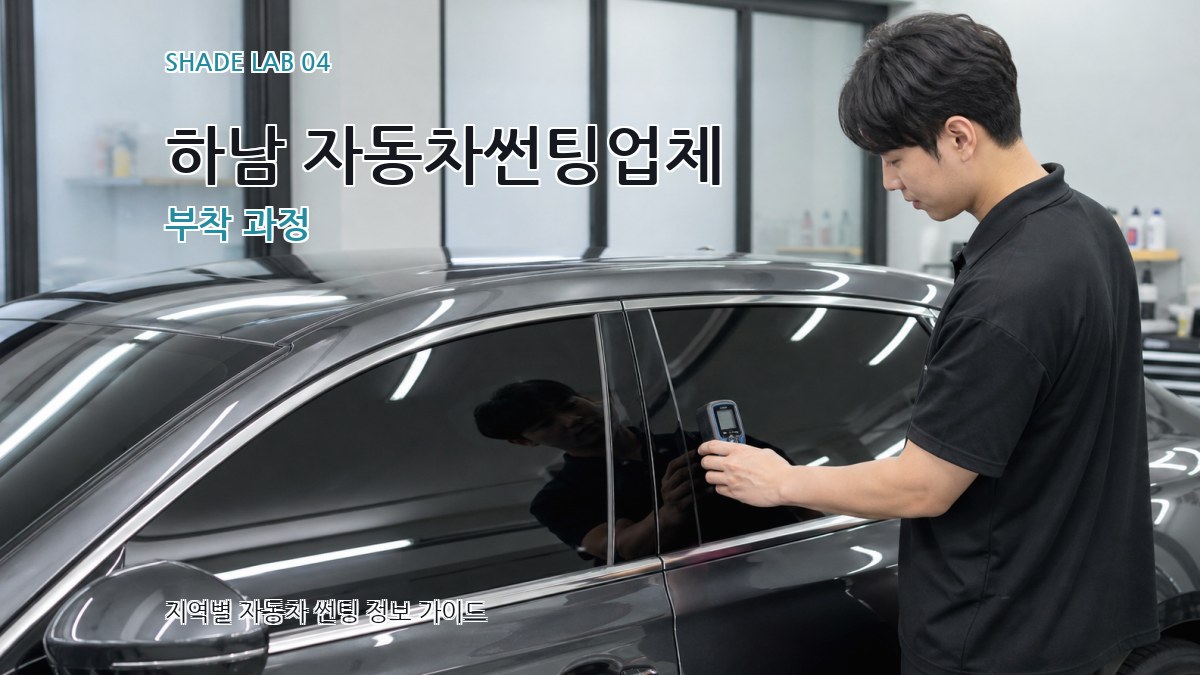 하남 자동차썬팅업체 부착 과정