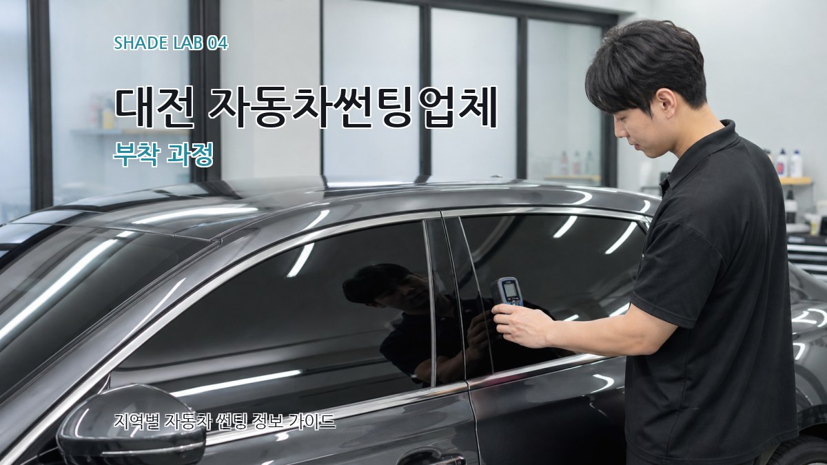 대전 자동차썬팅업체 부착 과정