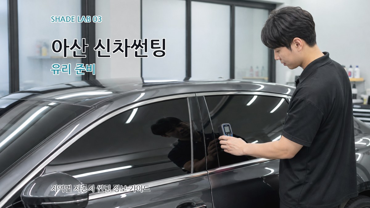아산 신차썬팅 유리 준비