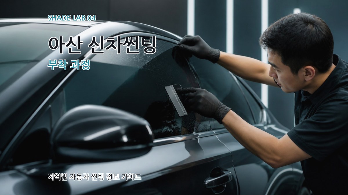아산 신차썬팅 부착 과정
