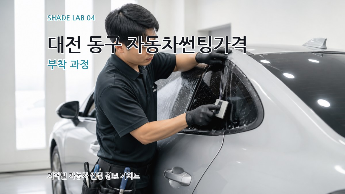 대전 동구 자동차썬팅가격 부착 과정