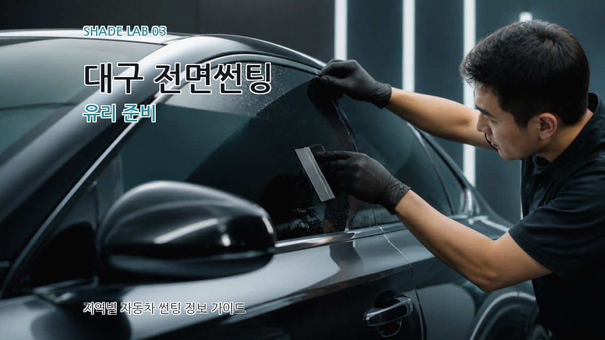 대구 전면썬팅 유리 준비