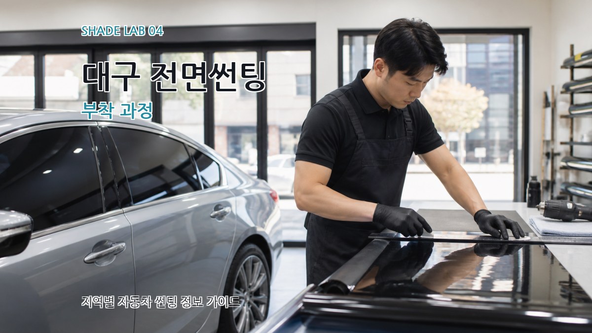 대구 전면썬팅 부착 과정