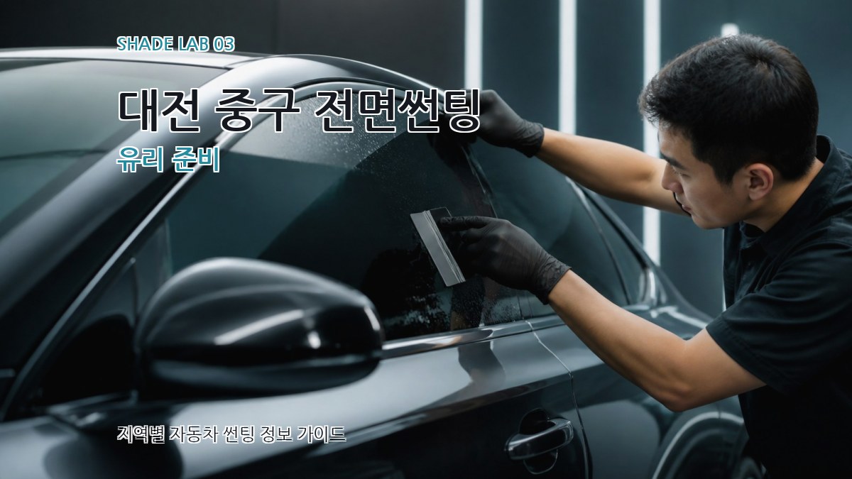 대전 중구 전면썬팅 유리 준비