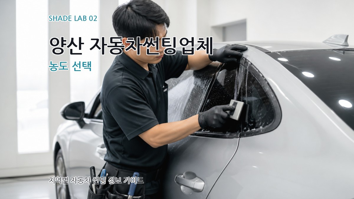 양산 자동차썬팅업체 농도 선택