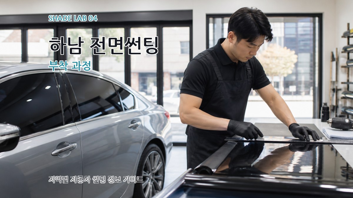 하남 전면썬팅 부착 과정