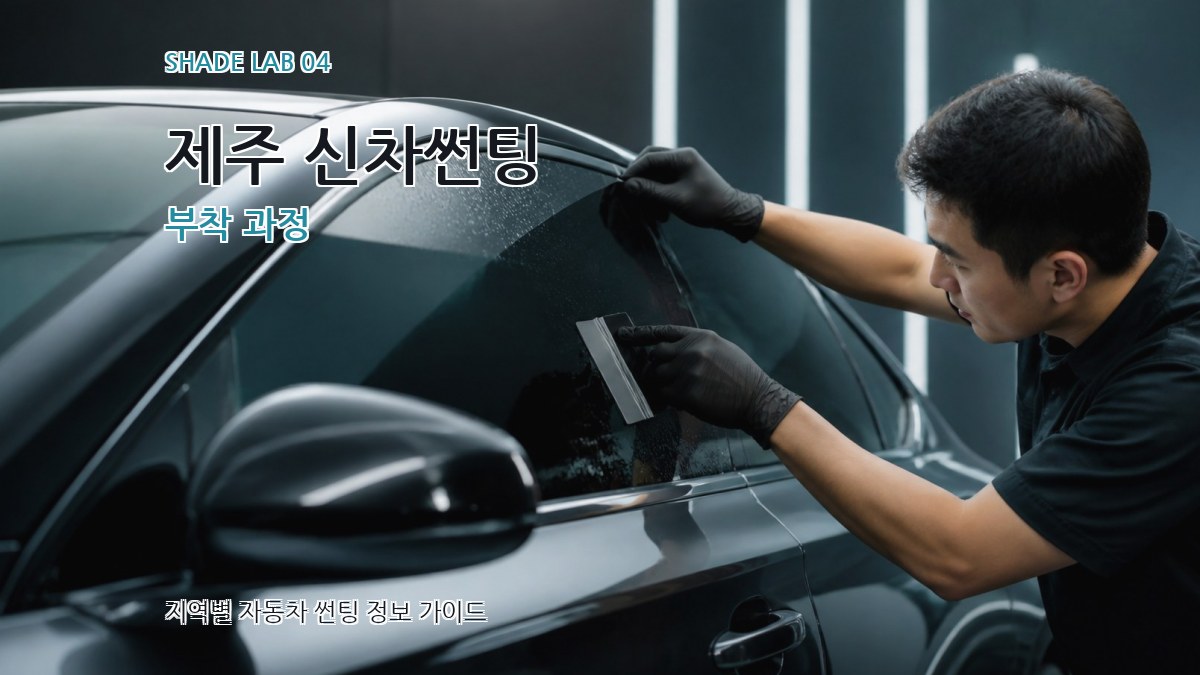 제주 신차썬팅 부착 과정