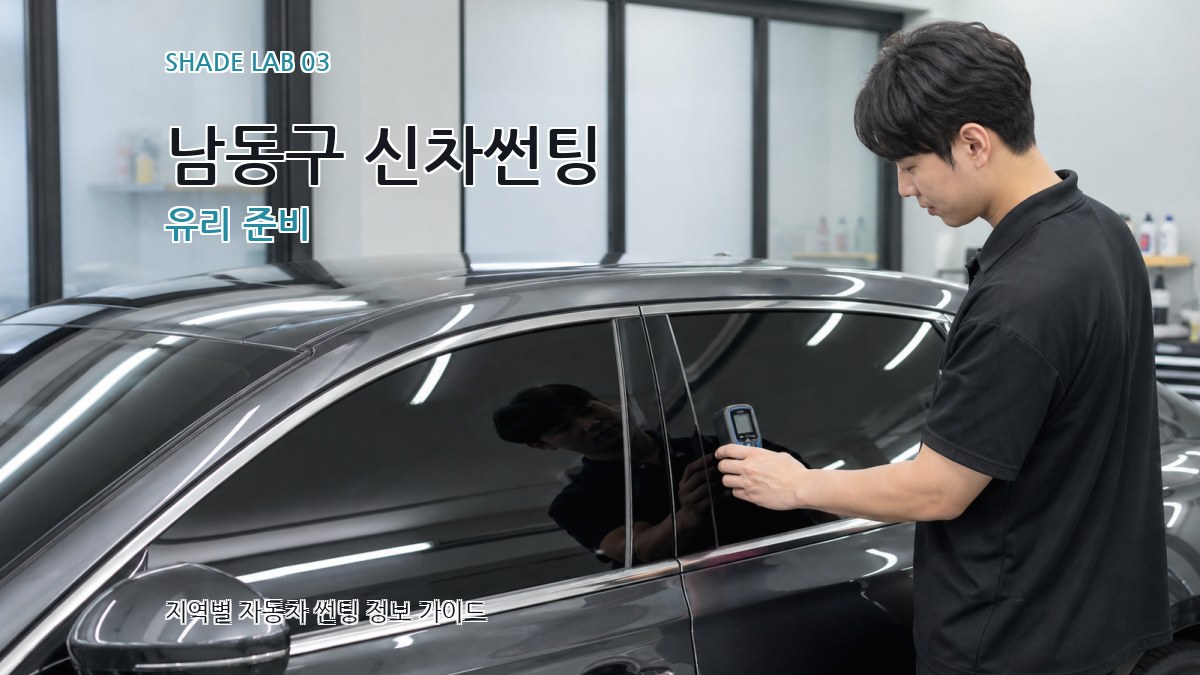 남동구 신차썬팅 유리 준비