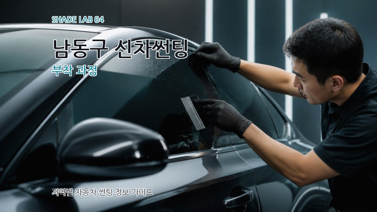 남동구 신차썬팅 부착 과정
