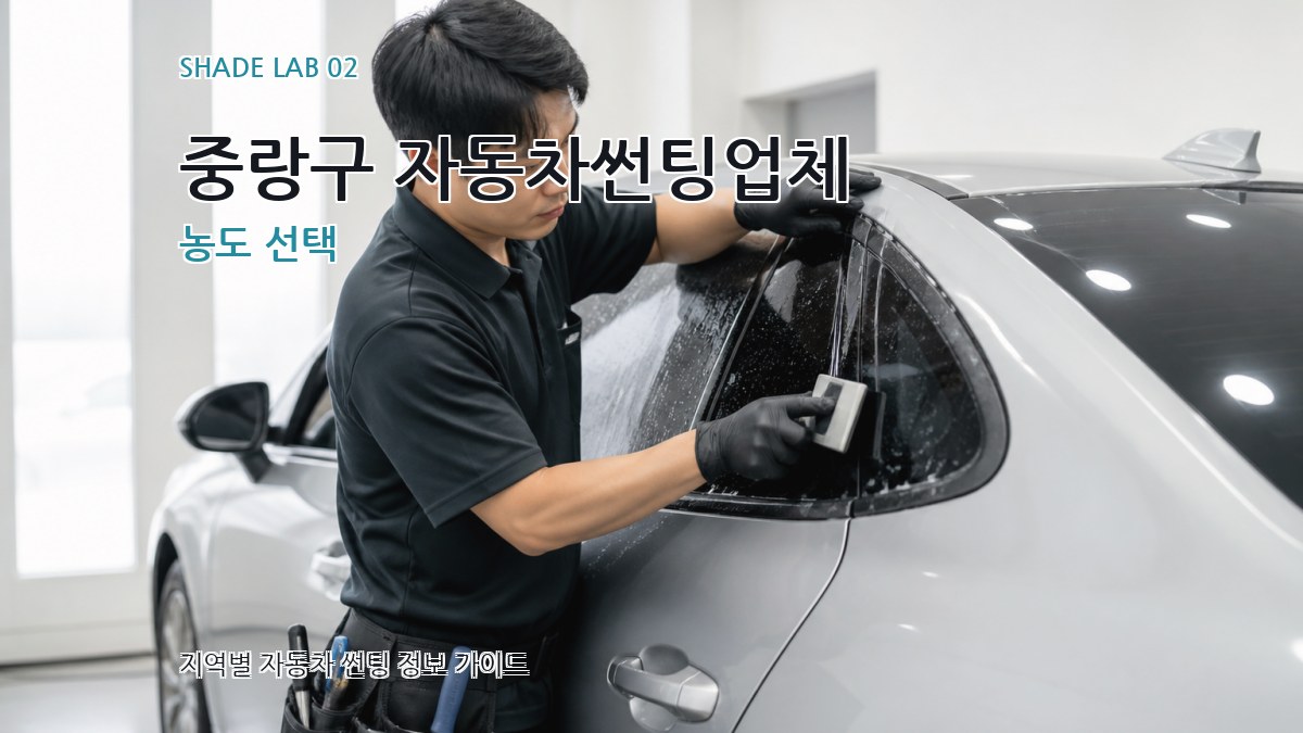 중랑구 자동차썬팅업체 농도 선택