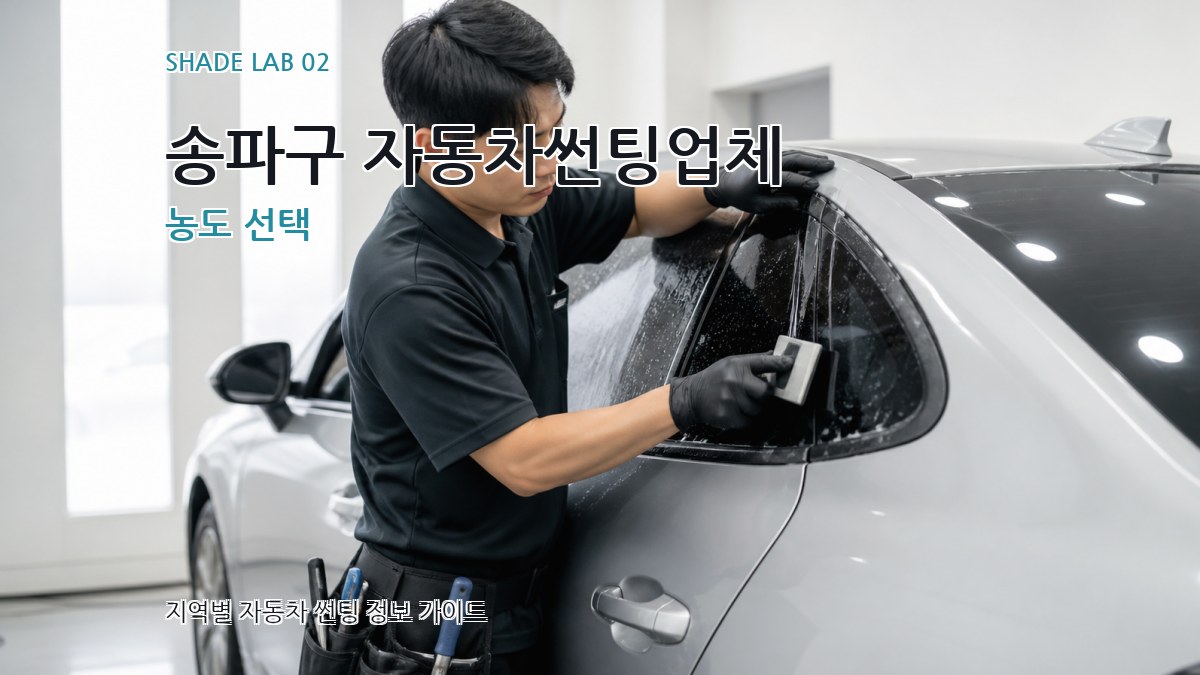 송파구 자동차썬팅업체 농도 선택