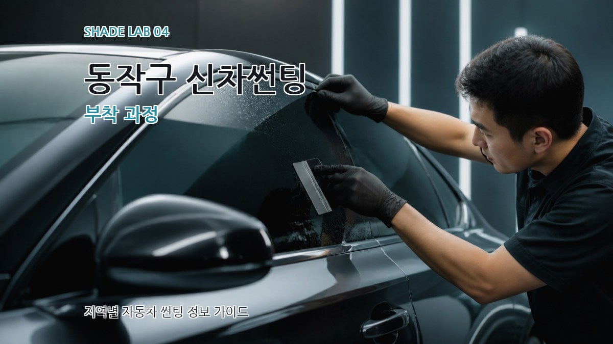 동작구 신차썬팅 부착 과정