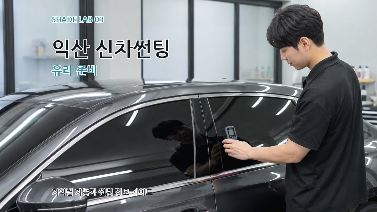 익산 신차썬팅 유리 준비