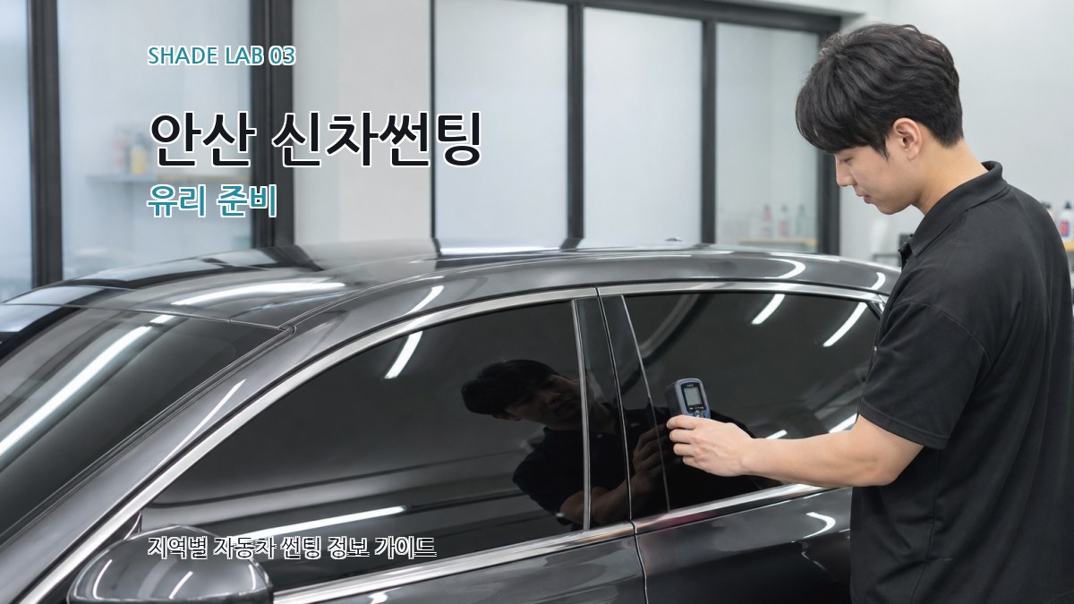 안산 신차썬팅 유리 준비
