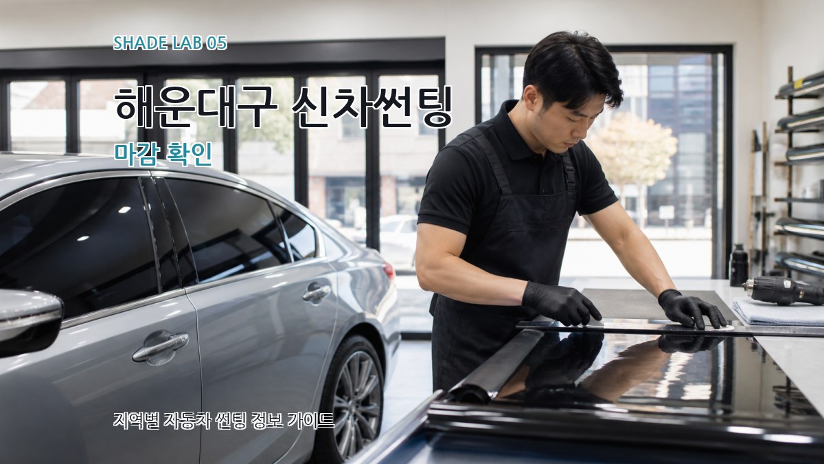 해운대구 신차썬팅 마감 확인