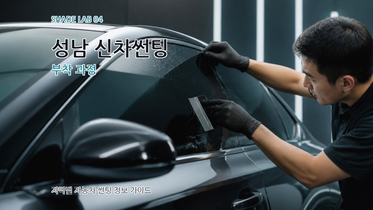 성남 신차썬팅 부착 과정