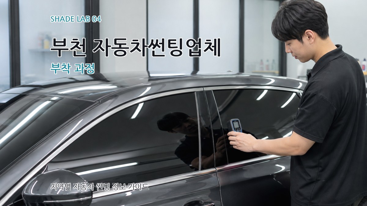 부천 자동차썬팅업체 부착 과정