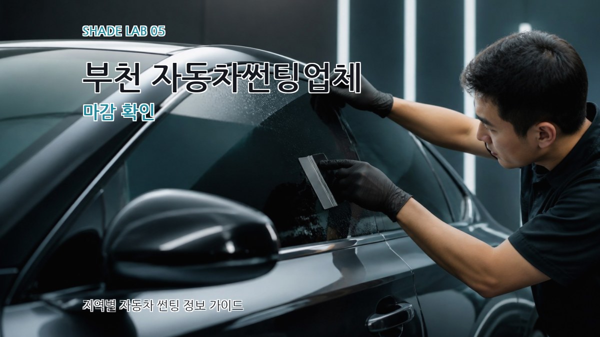 부천 자동차썬팅업체 마감 확인