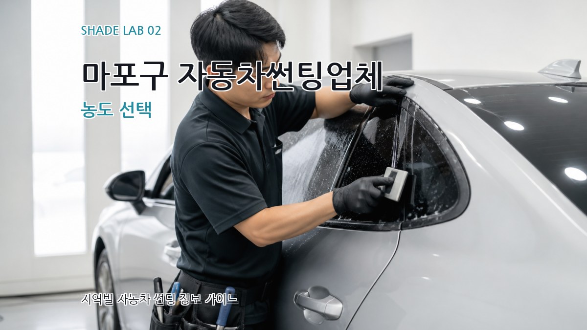 마포구 자동차썬팅업체 농도 선택