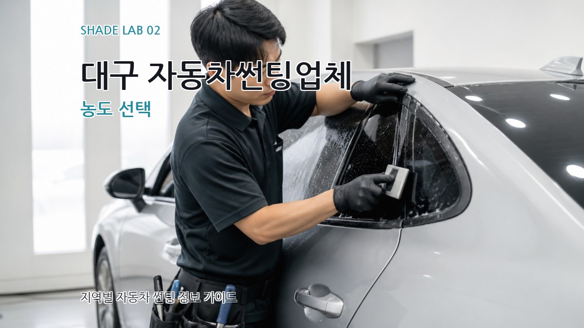 대구 자동차썬팅업체 농도 선택