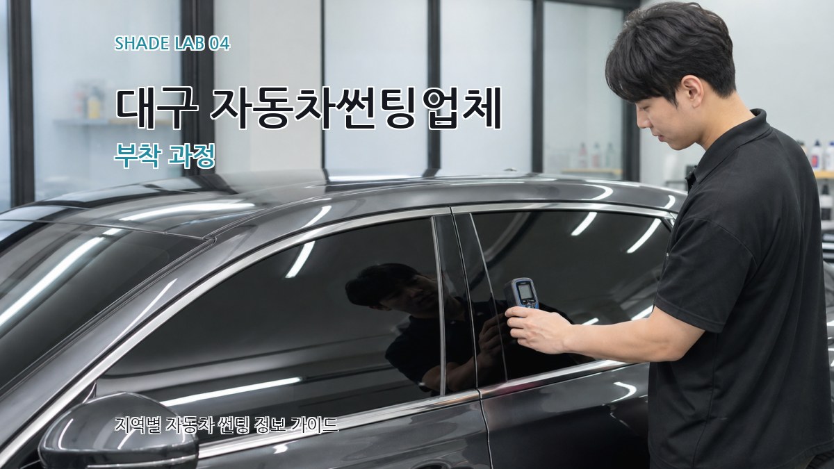 대구 자동차썬팅업체 부착 과정