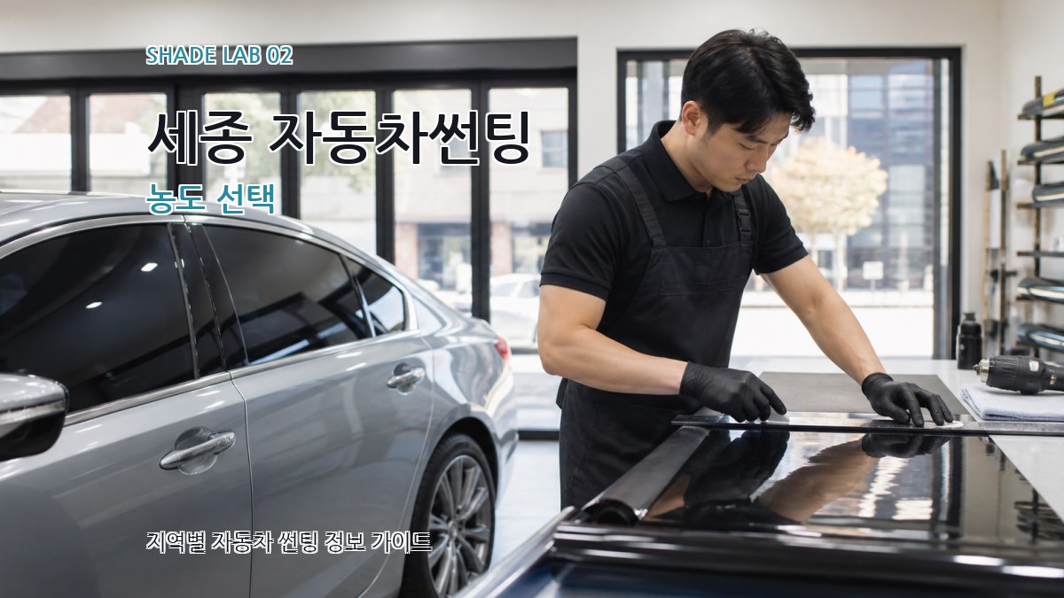세종 자동차썬팅 농도 선택