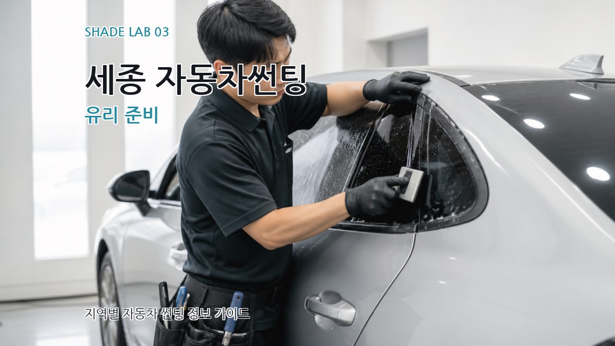 세종 자동차썬팅 유리 준비