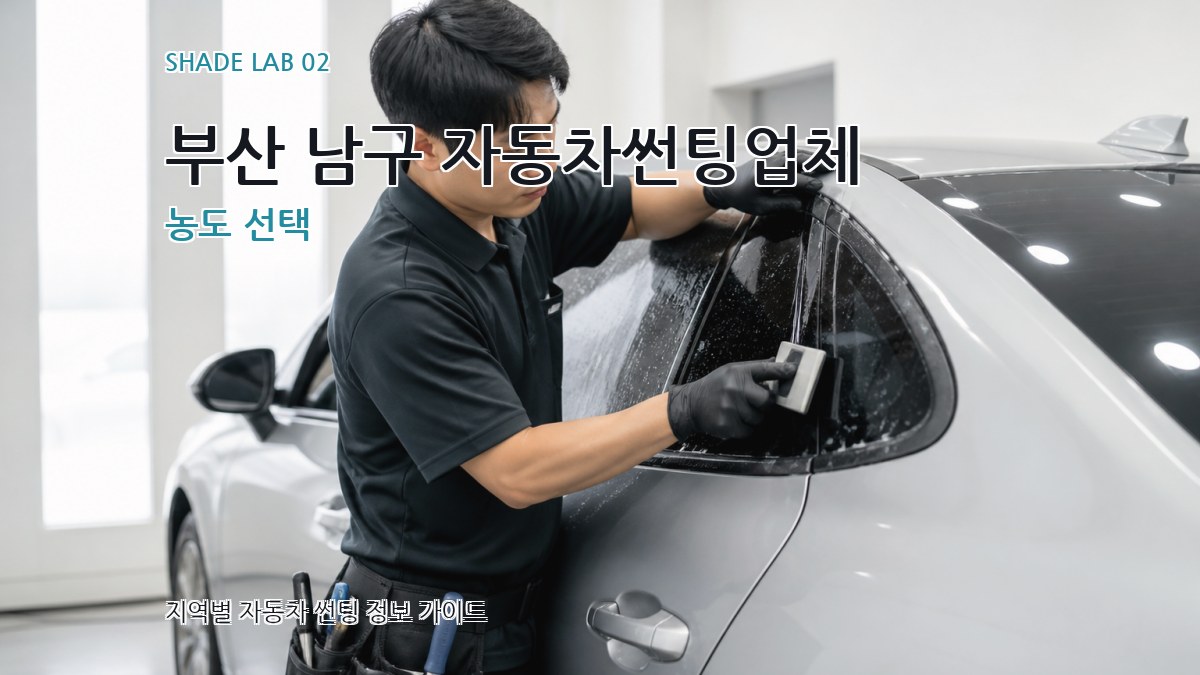부산 남구 자동차썬팅업체 농도 선택