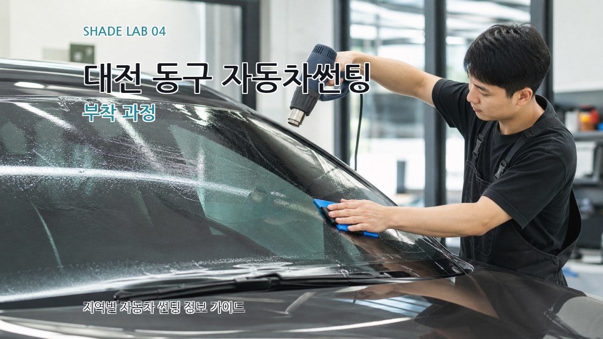 대전 동구 자동차썬팅 부착 과정