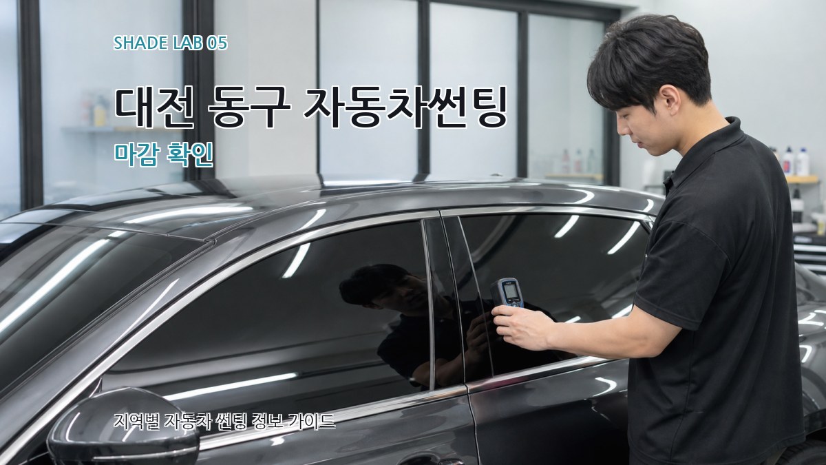 대전 동구 자동차썬팅 마감 확인