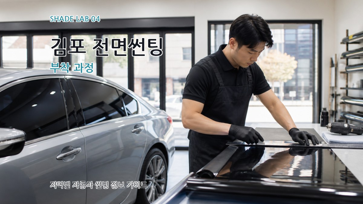 김포 전면썬팅 부착 과정