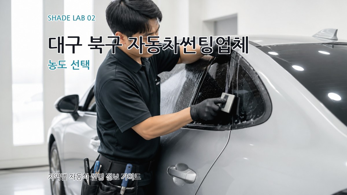 대구 북구 자동차썬팅업체 농도 선택