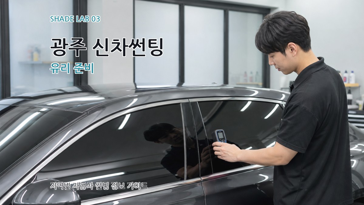 광주 신차썬팅 유리 준비
