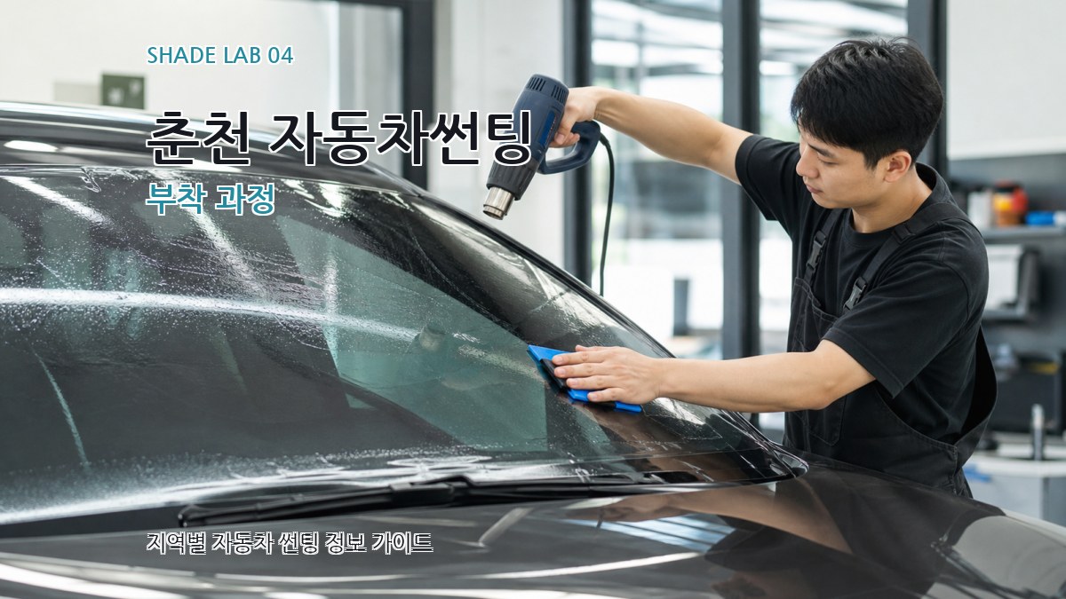 춘천 자동차썬팅 부착 과정