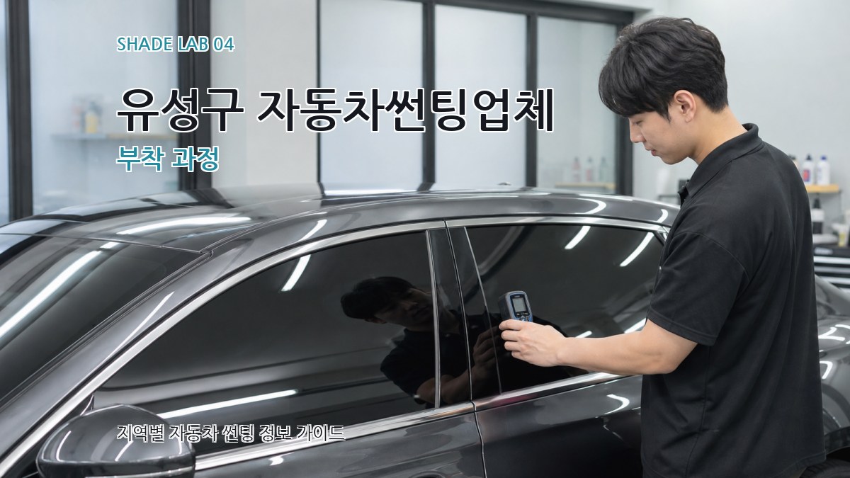 유성구 자동차썬팅업체 부착 과정