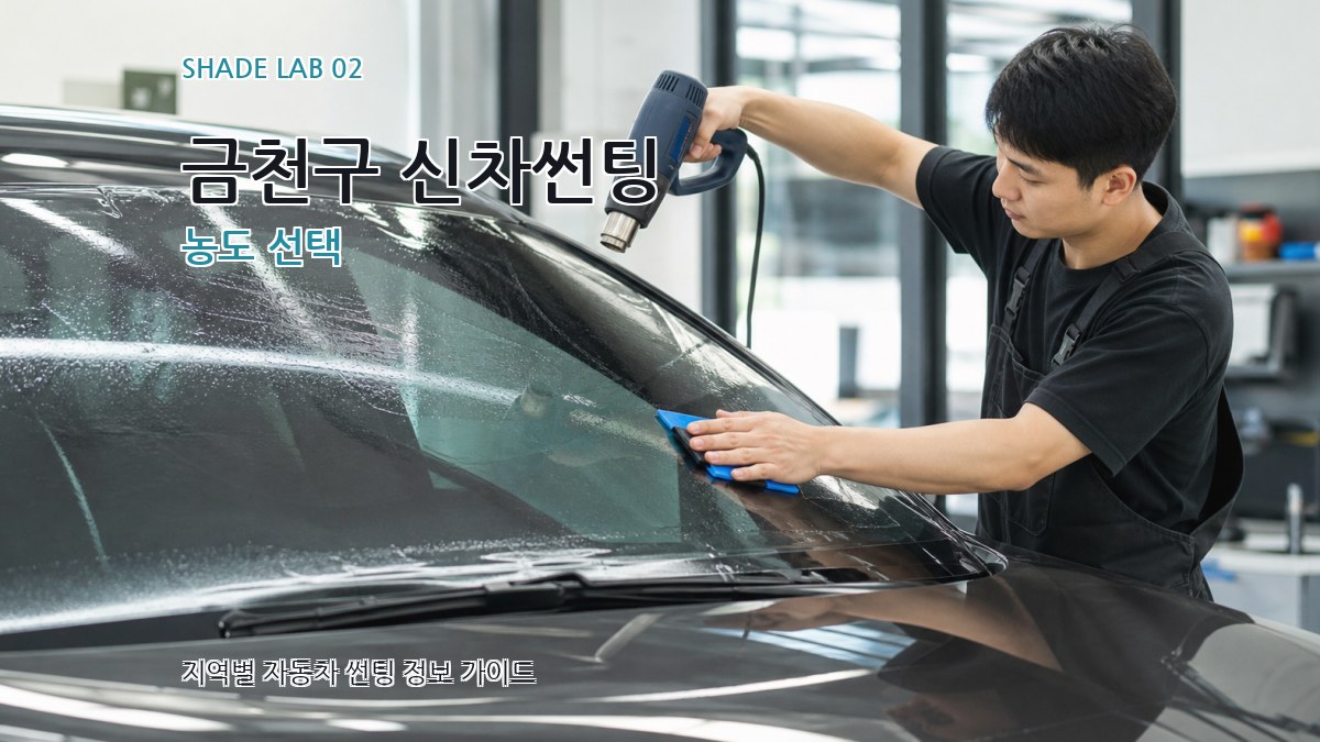 금천구 신차썬팅 농도 선택
