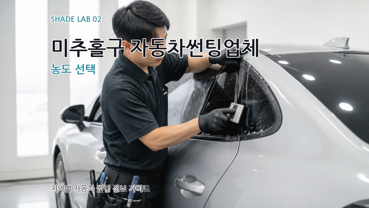 미추홀구 자동차썬팅업체 농도 선택