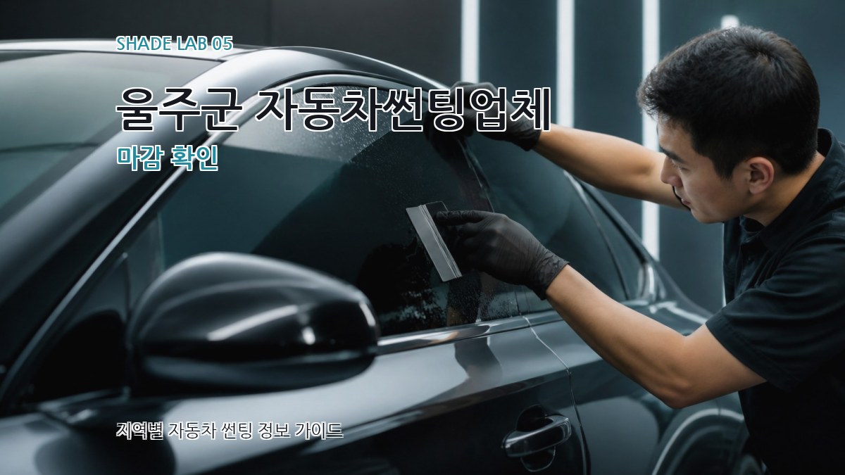 울주군 자동차썬팅업체 마감 확인