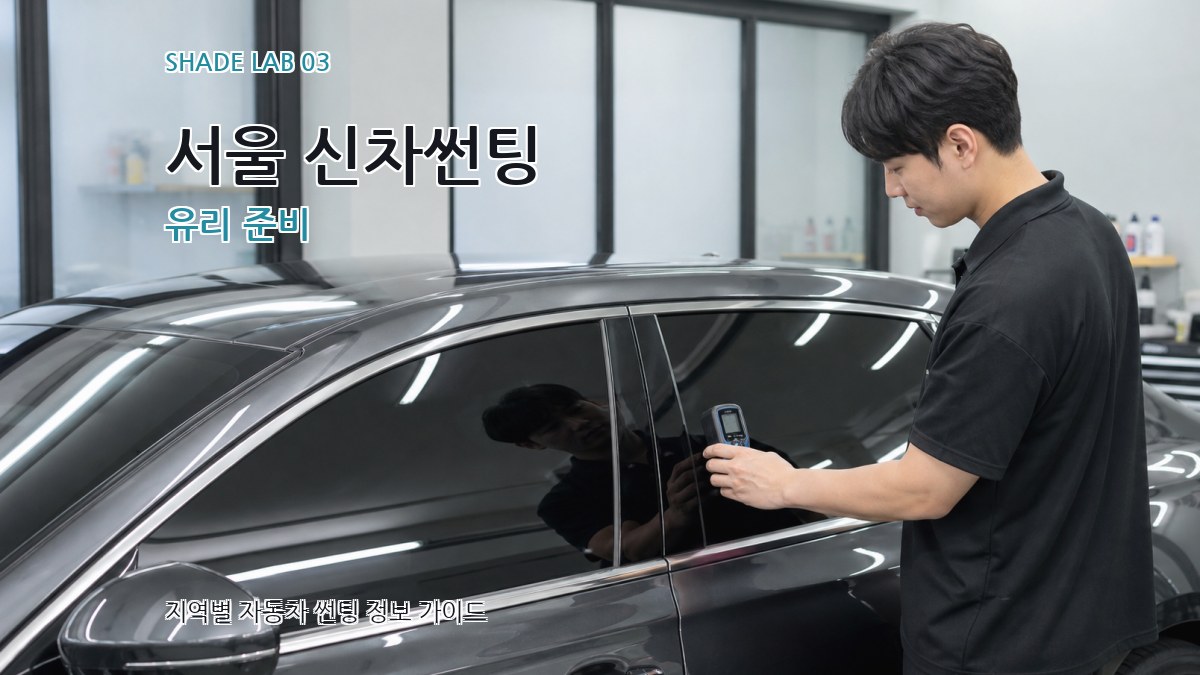 서울 신차썬팅 유리 준비