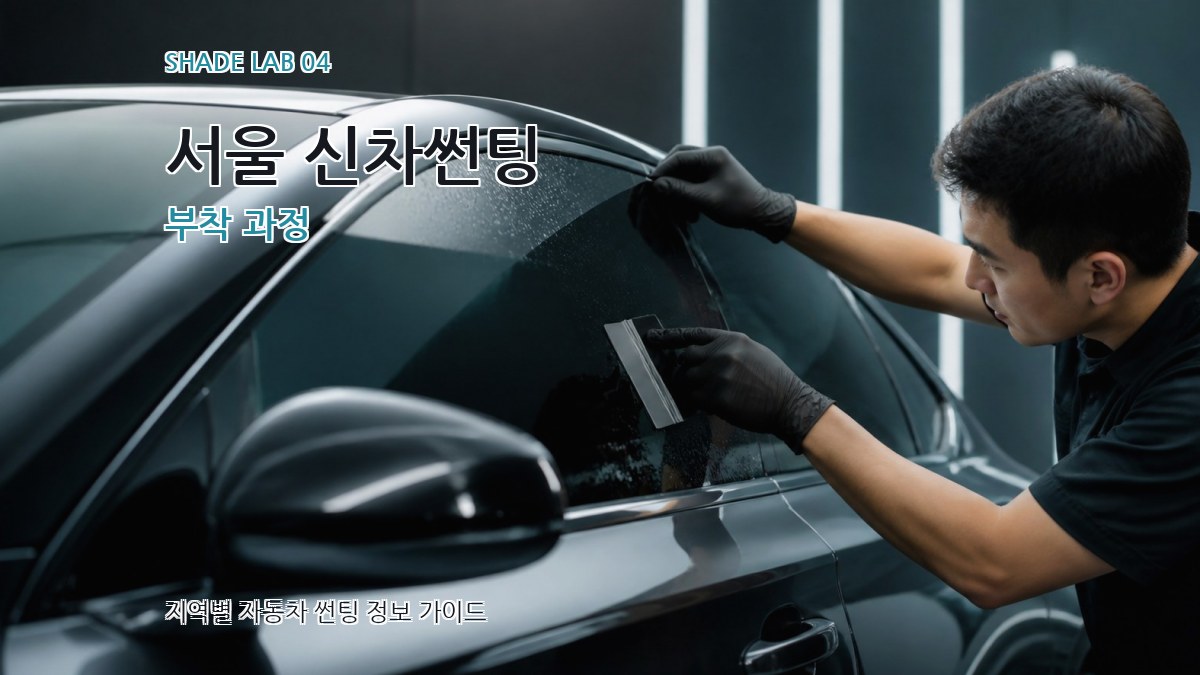 서울 신차썬팅 부착 과정