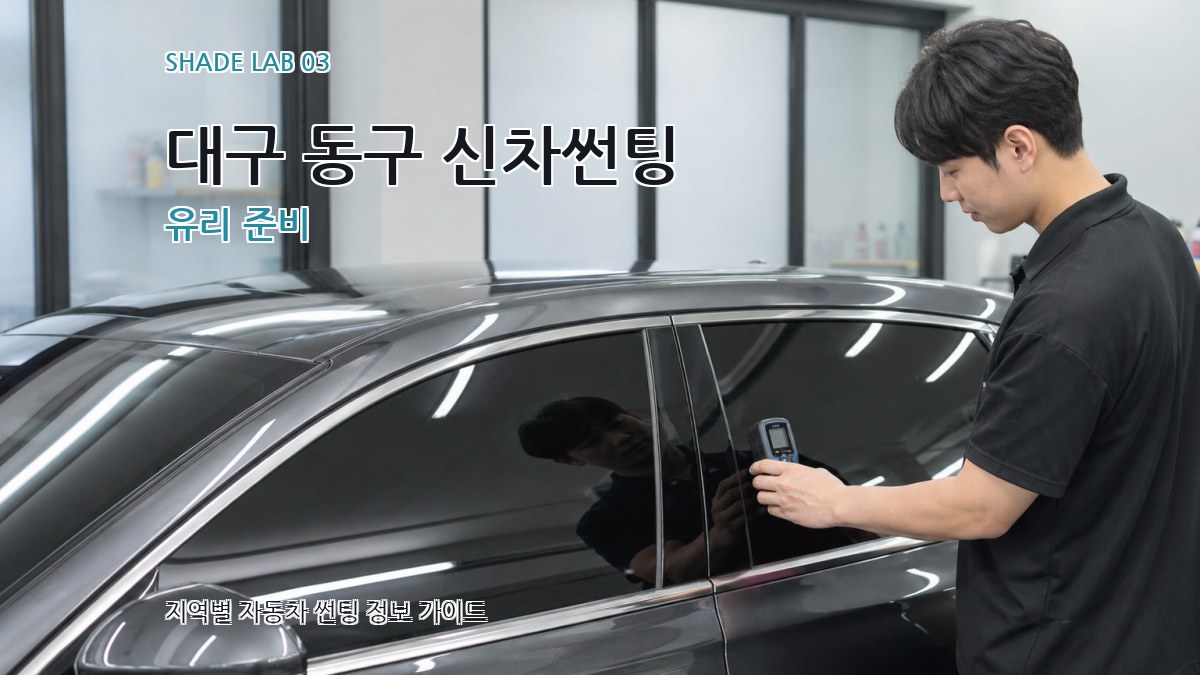 대구 동구 신차썬팅 유리 준비