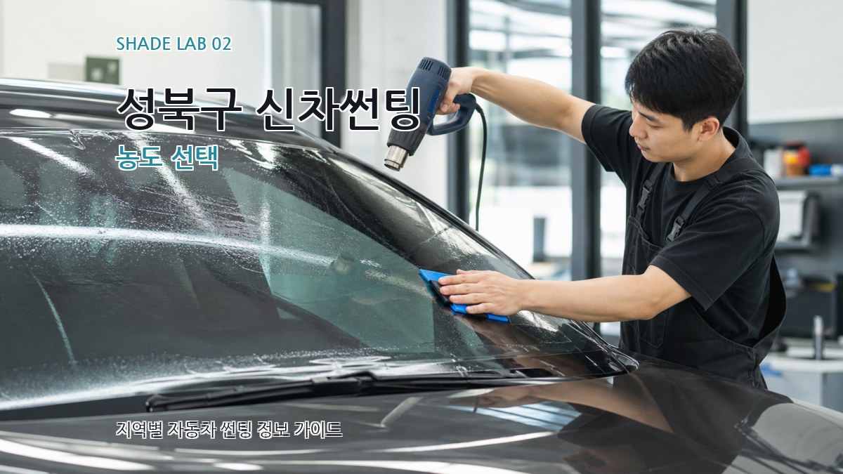 성북구 신차썬팅 농도 선택