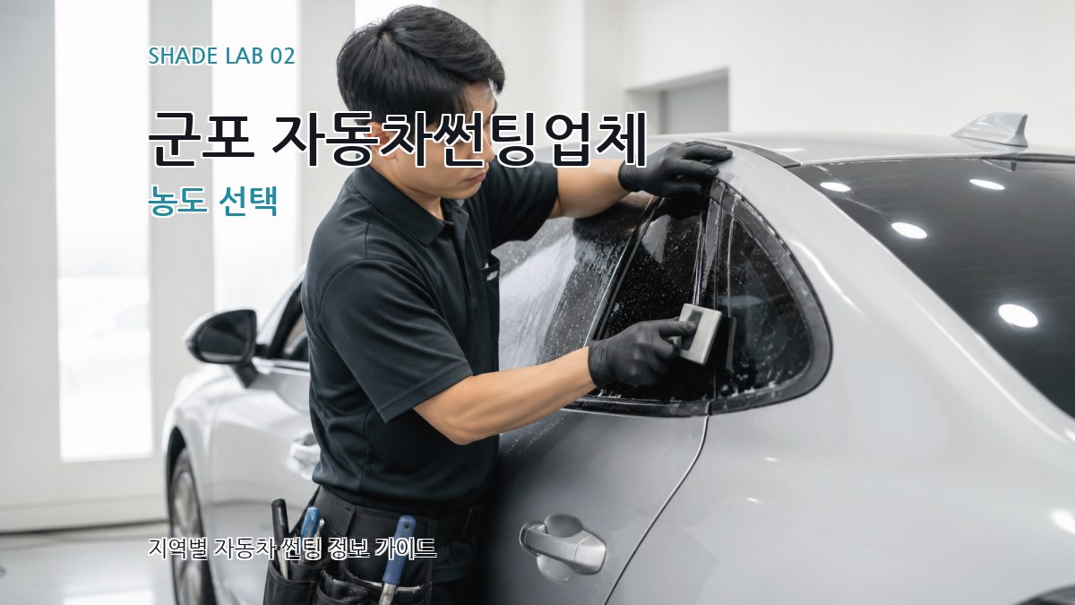 군포 자동차썬팅업체 농도 선택
