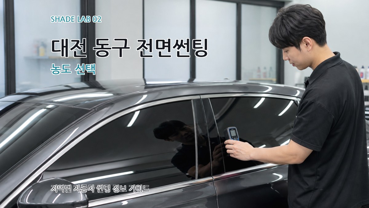 대전 동구 전면썬팅 농도 선택