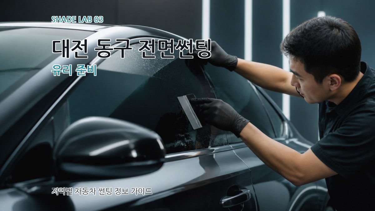 대전 동구 전면썬팅 유리 준비